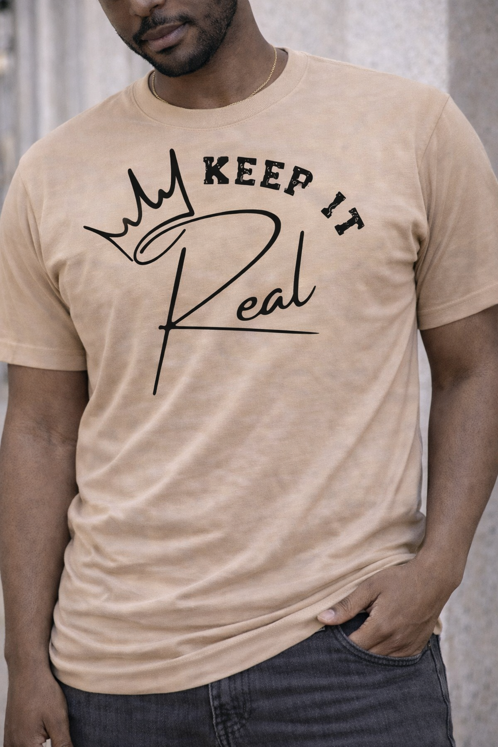 Keep It Real Crown Graphic T-Shirt | Motivational Streetwear Tee