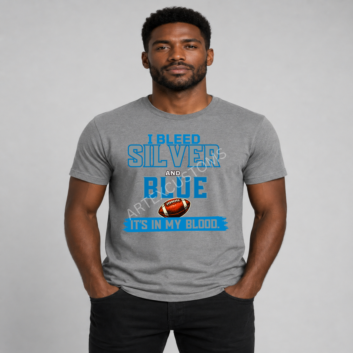Detroit Football Fan Graphic T-Shirt