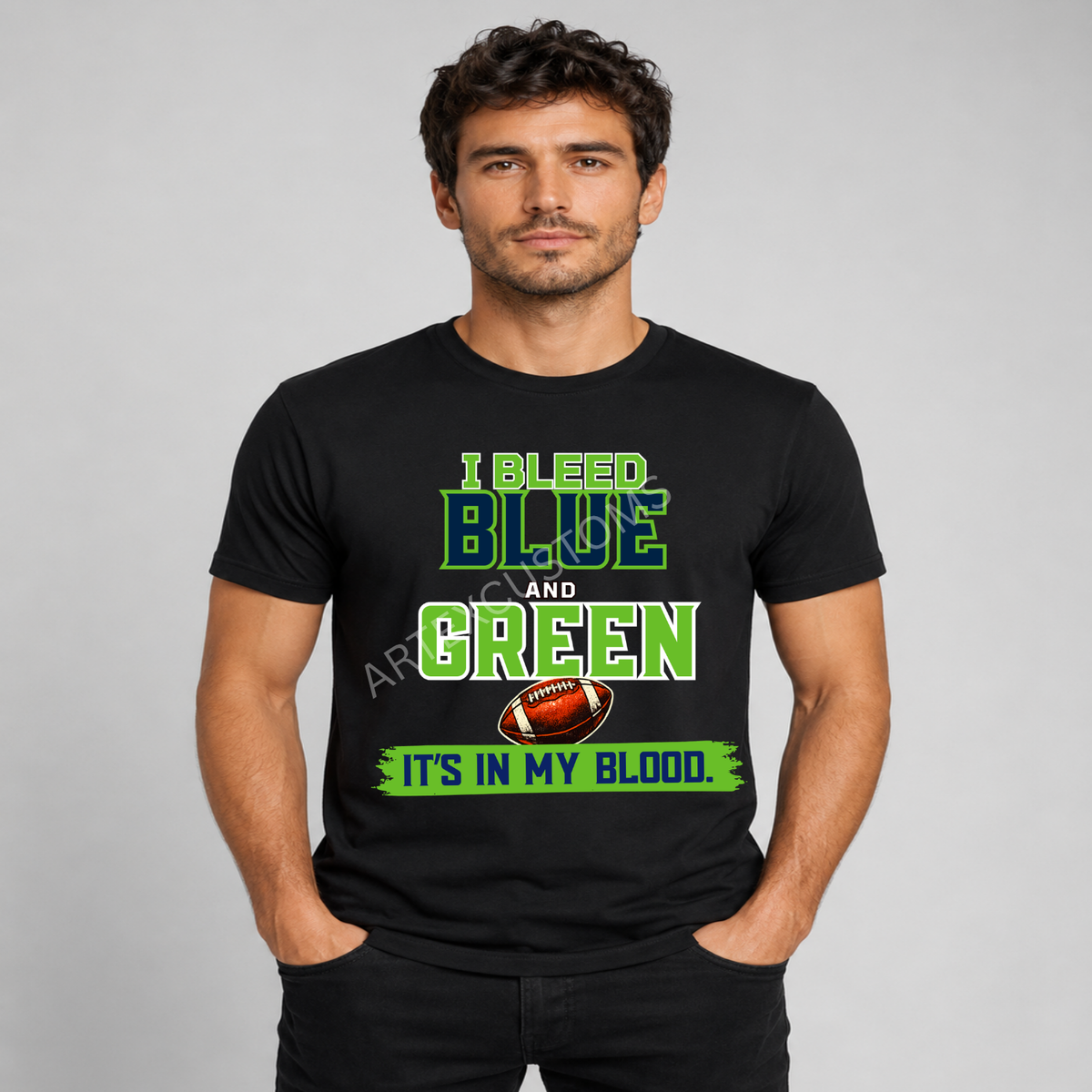 Seattle Football Fan Graphic T-Shirt