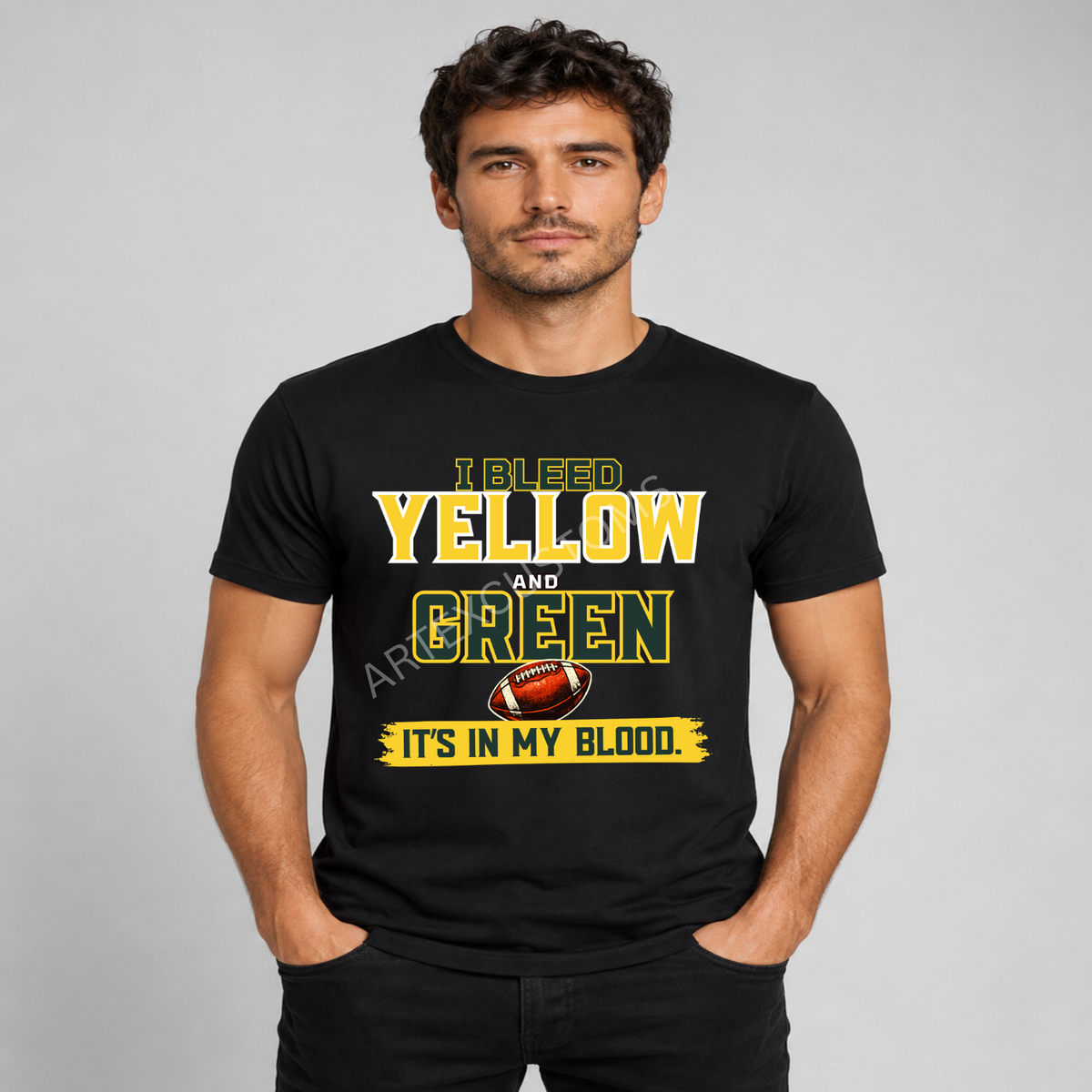Green Bay Football Fan Graphic T-Shirt