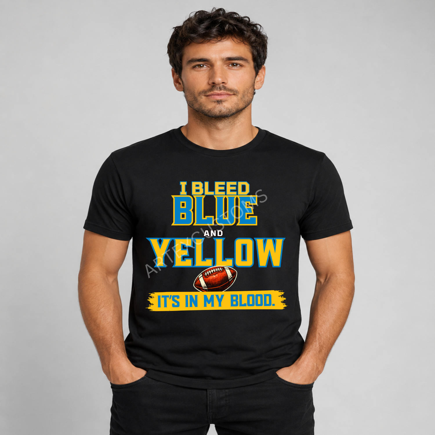LA C Football Fan Graphic T-Shirt