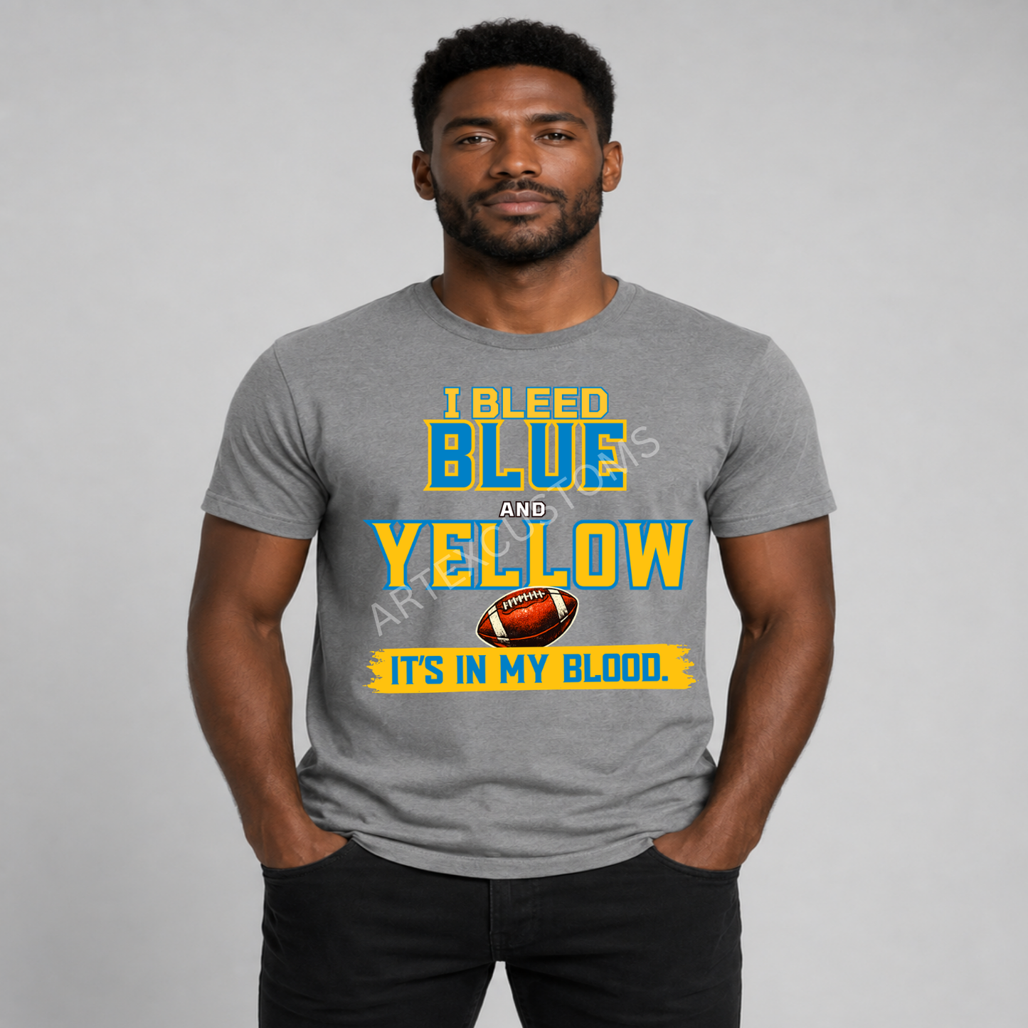 LA C Football Fan Graphic T-Shirt