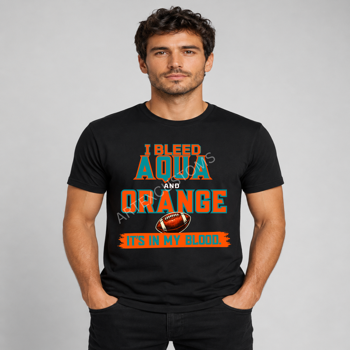Miami Football Fan Graphic T-Shirt