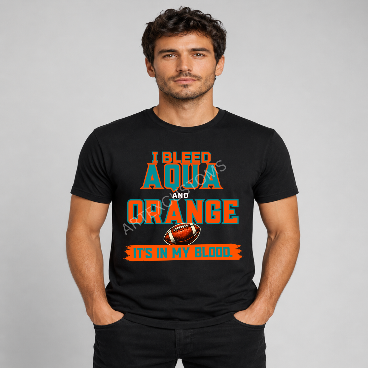 Miami Football Fan Graphic T-Shirt