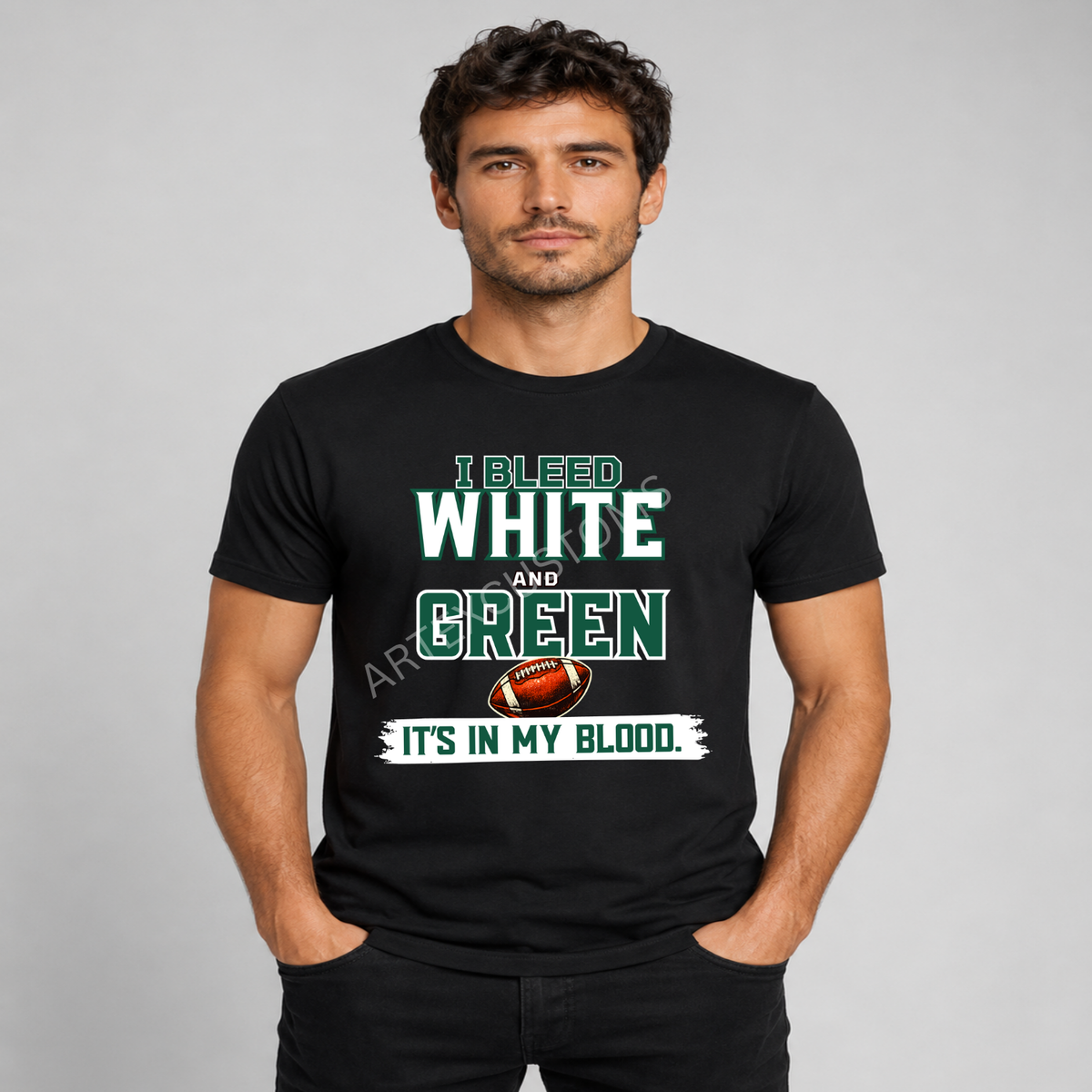 New York J Football Fan Graphic T-Shirt