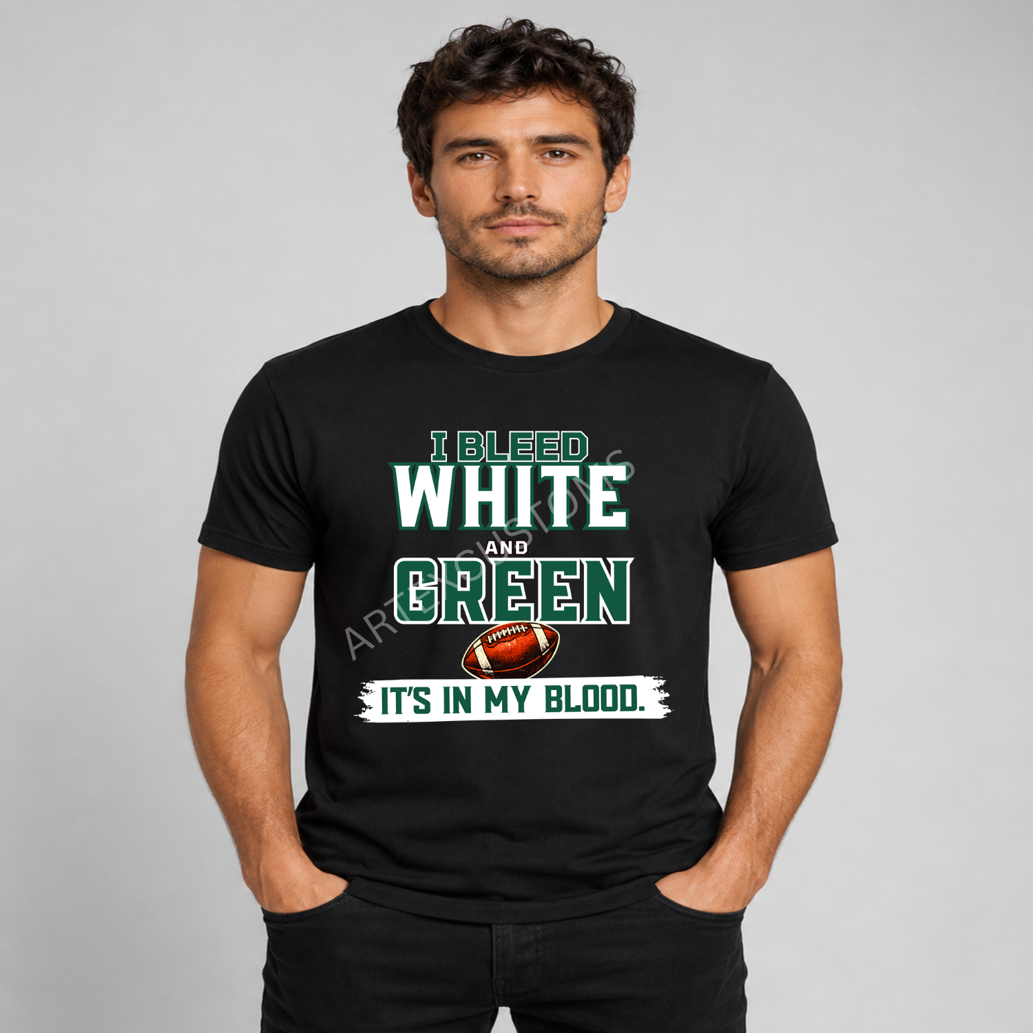 New York J Football Fan Graphic T-Shirt