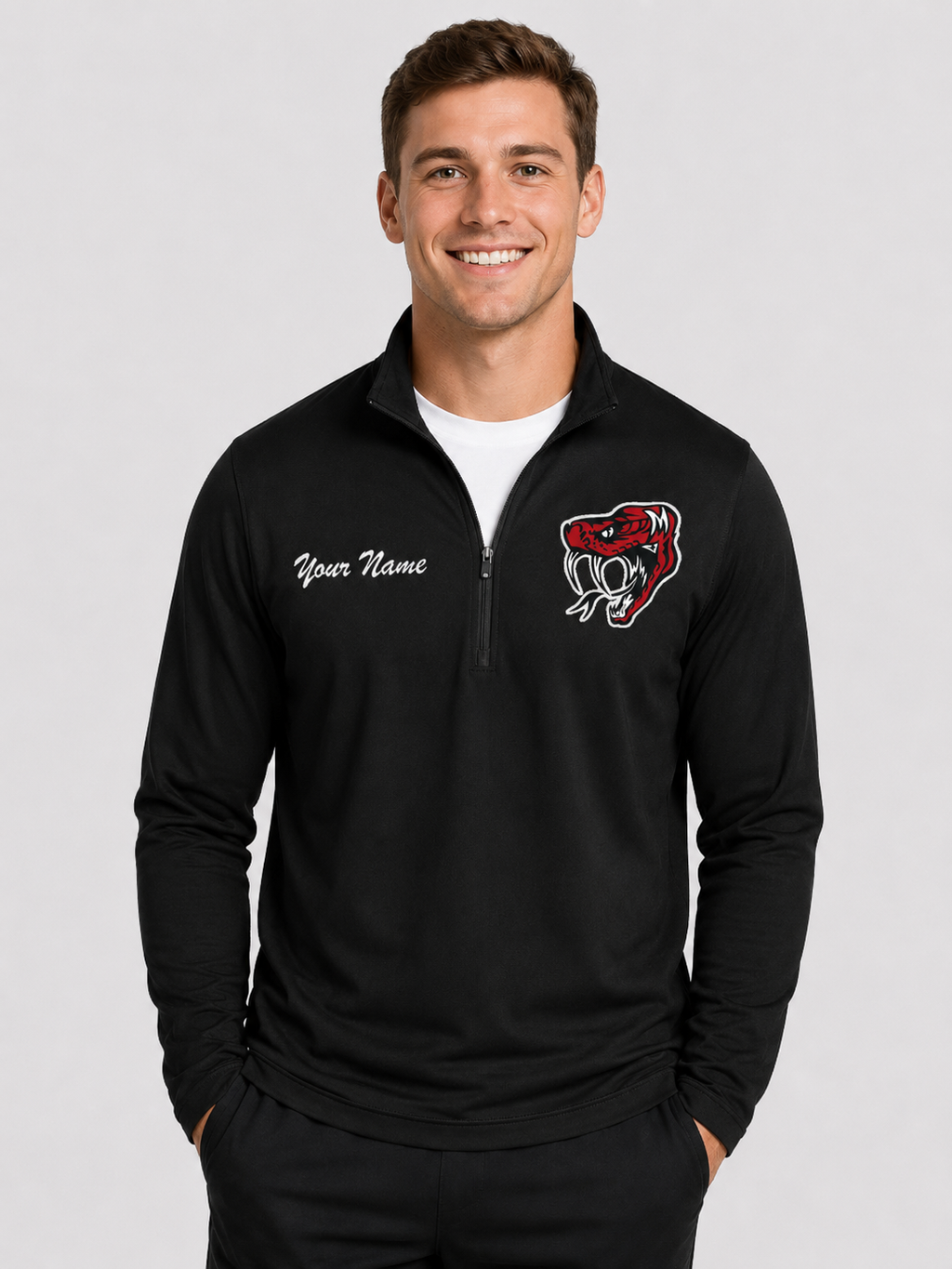 Rattlers-Quarter Zip Polo