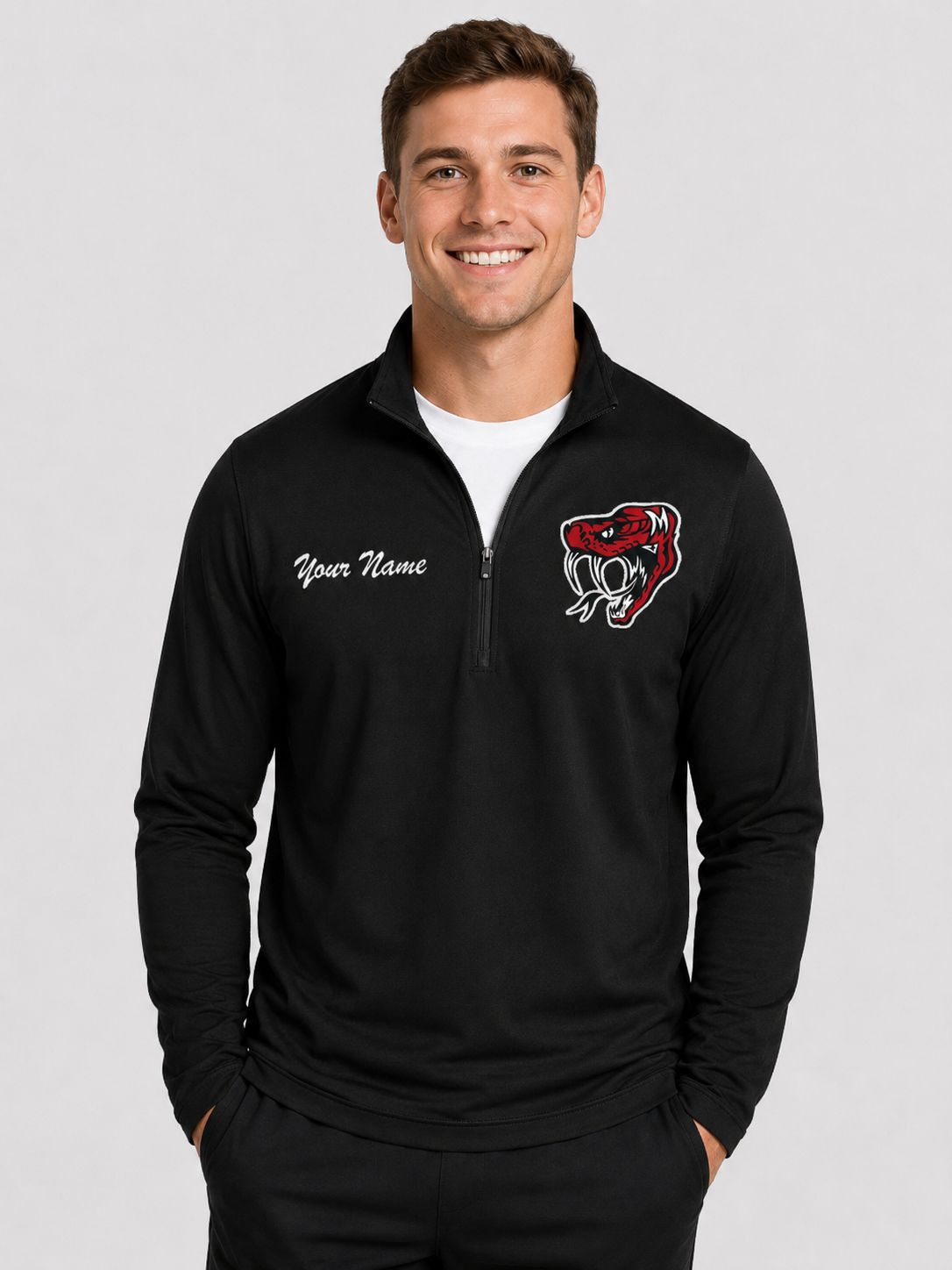 Rattlers-Quarter Zip Polo