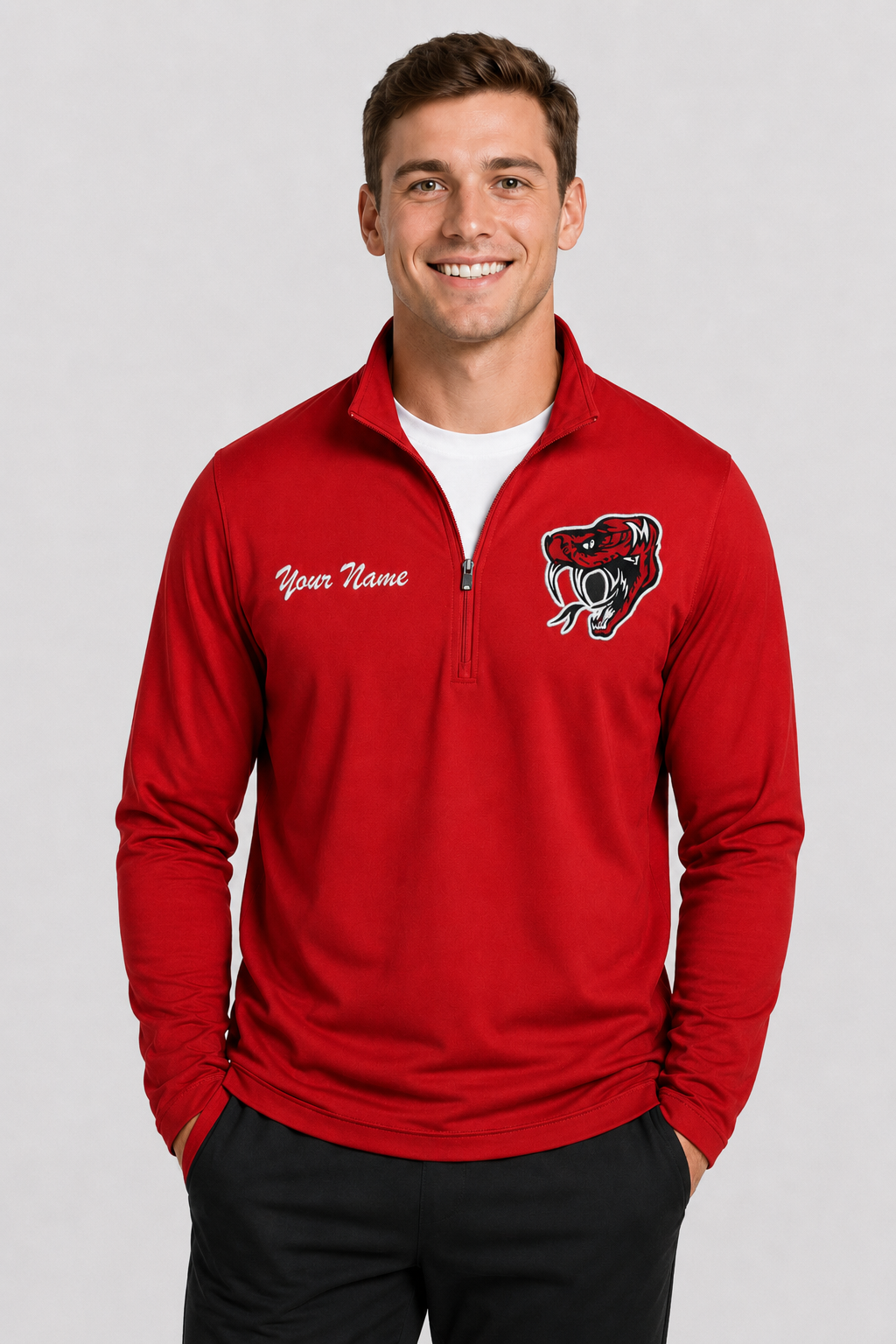 Rattlers-Quarter Zip Polo