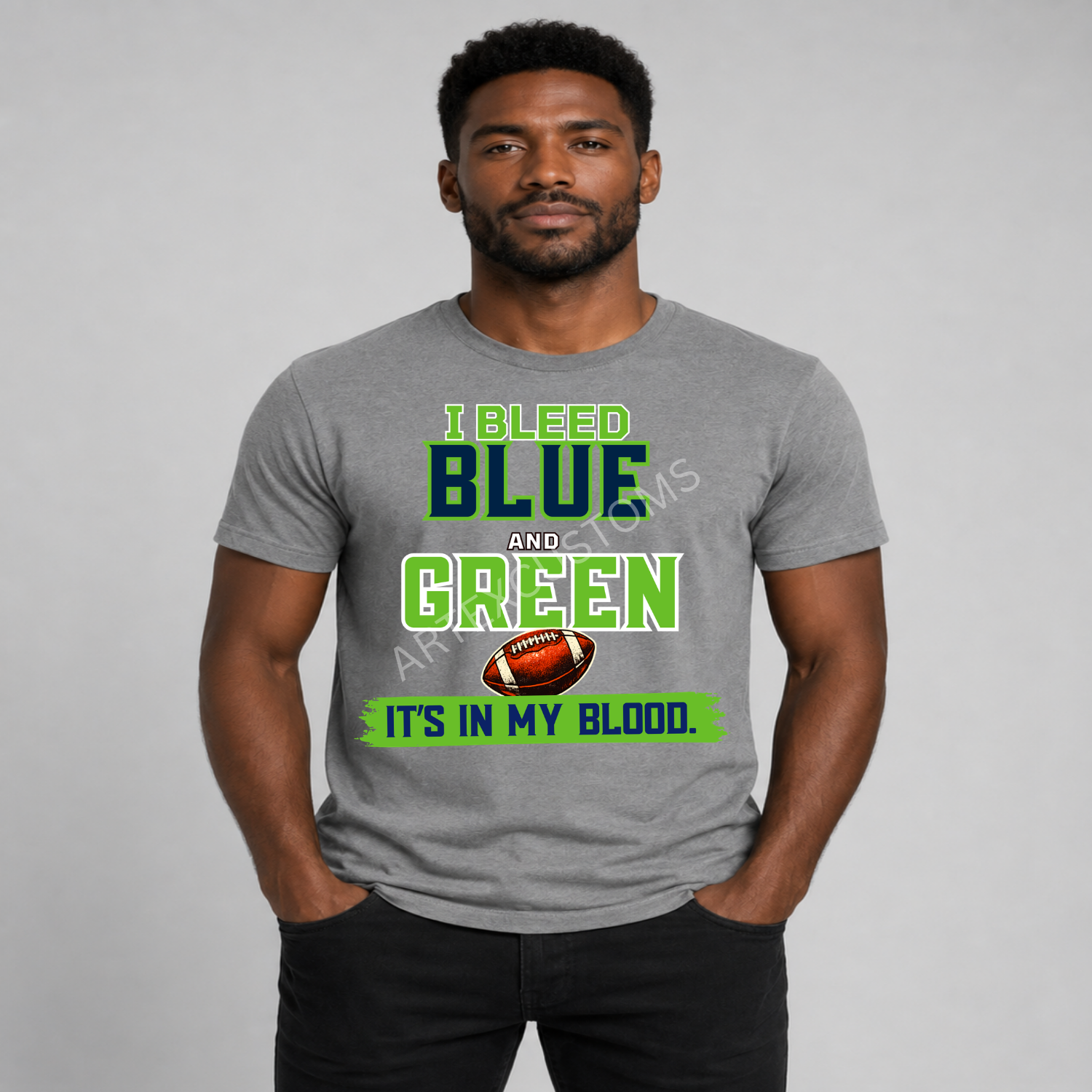 Seattle Football Fan Graphic T-Shirt