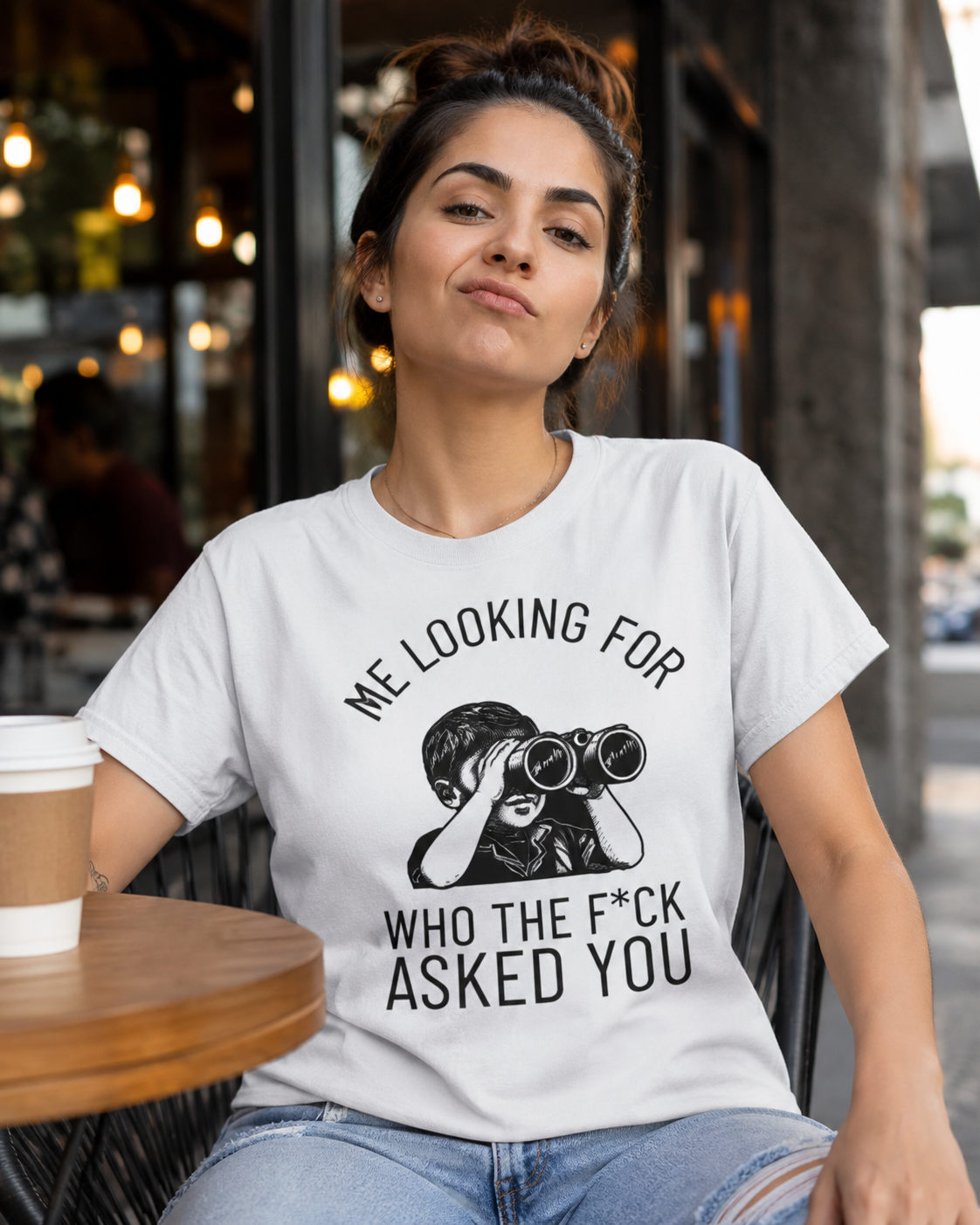 Me Looking For Who Asked You Funny Sarcastic T-Shirt