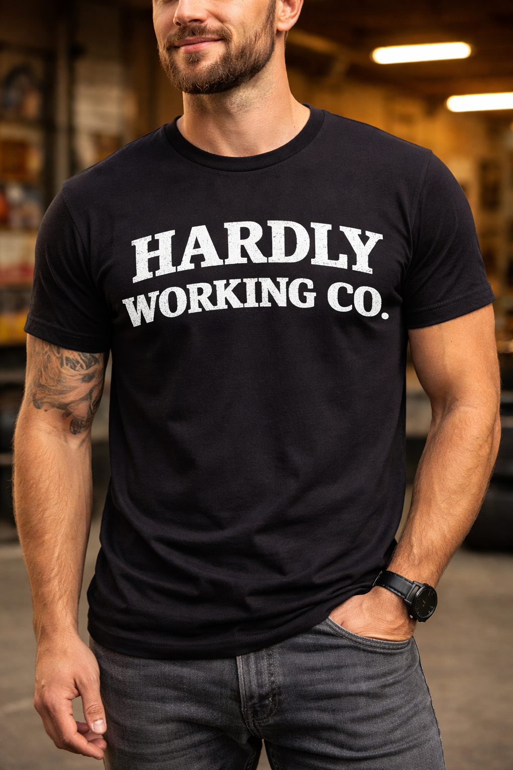Hardly Working Co. Funny Work Shirt