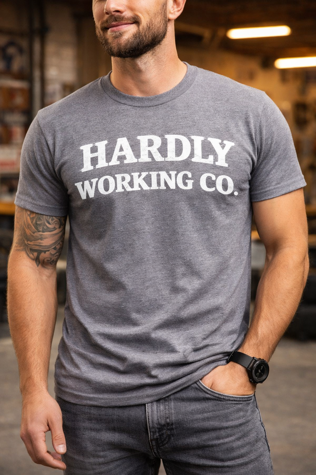 Hardly Working Co. Funny Work Shirt