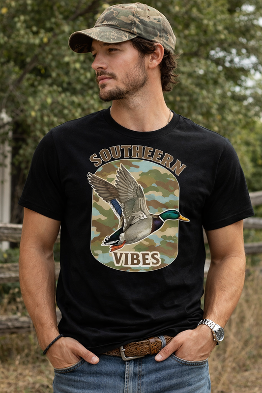Southern Vibes Mallard Camo Graphic Tee